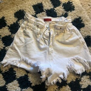 WHITE SIGNATURE8 Small High-waisted Jean Shorts